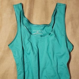 Teal/turquoise Ann Taylor Tank w/ Satin Border